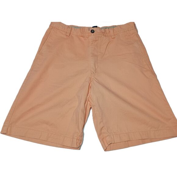 SALTWATER: Orange Flat Front Zip Up Shorts, Men's Size 32W - Picture 1 of 4